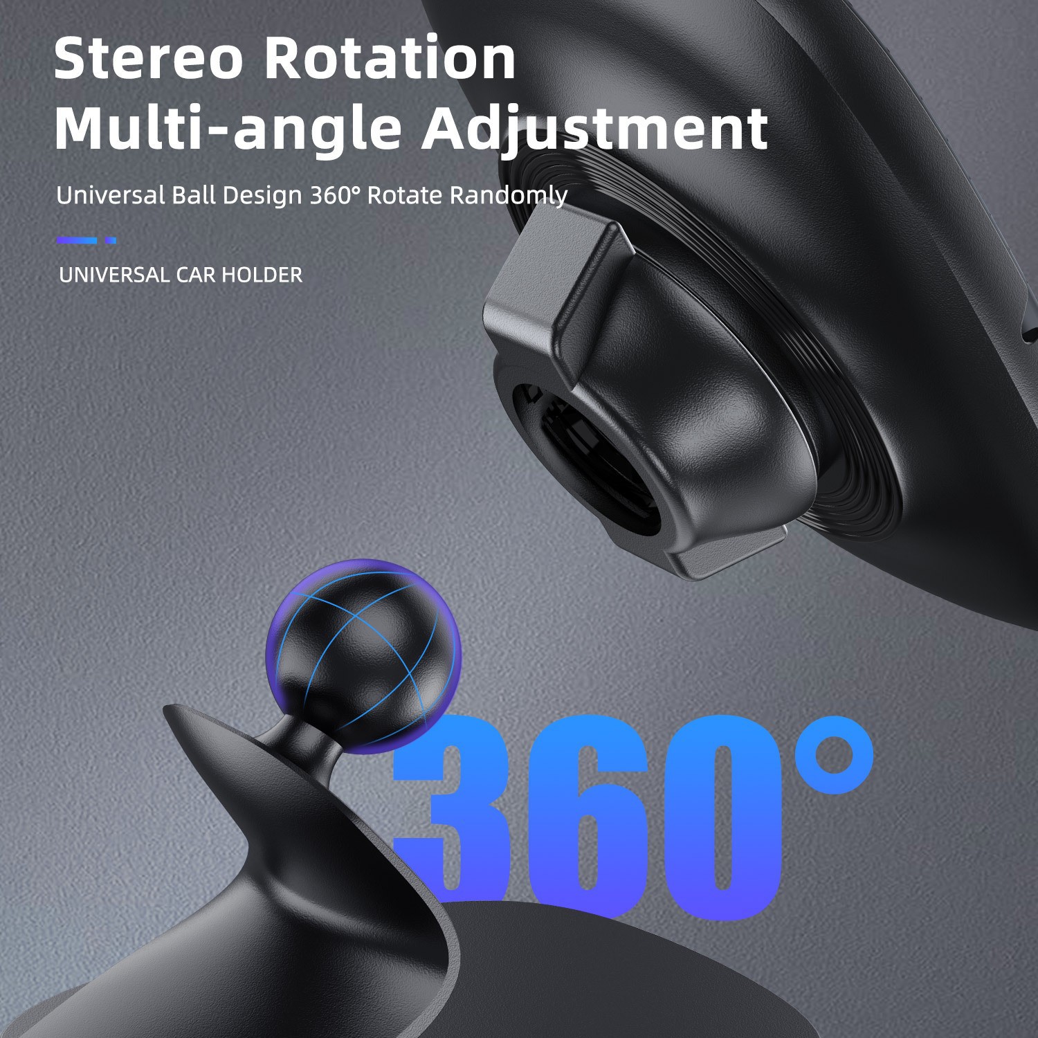 Magnetic suction car bracket 360-degree three-dimensional rotation car magnetic suction mobile phone bracket center console navigation bracket manufacturer