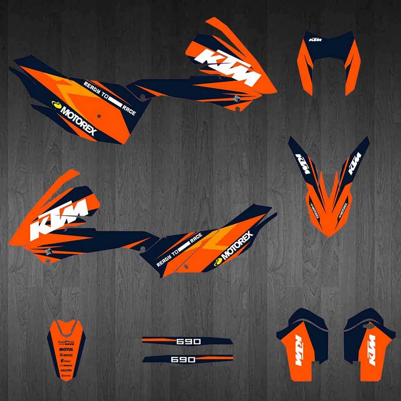 Наклейки для внедорожного мотоцикла, подходящие для KTM 08-11 ENDURO 690, decals-фильм RK