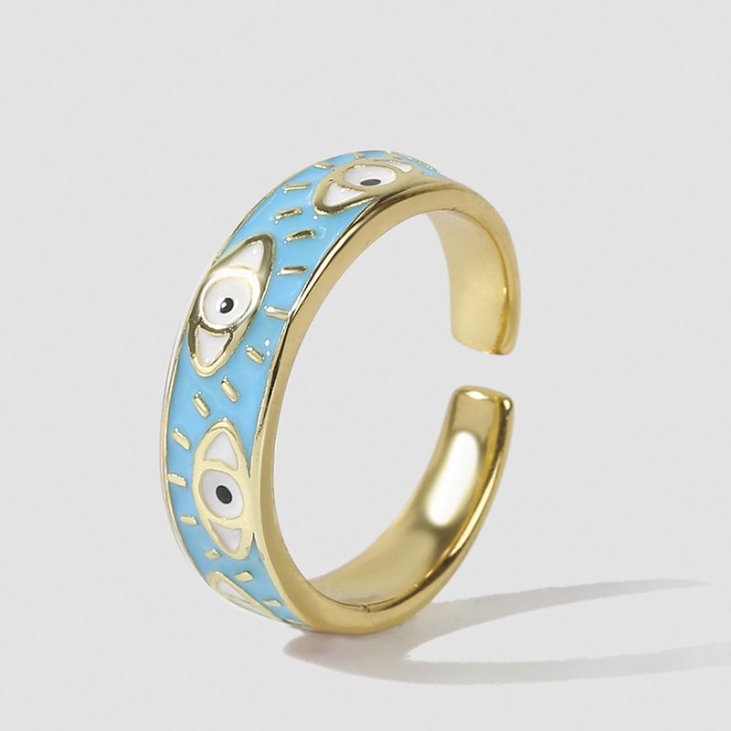 Retro Eye Copper Open Ring 1 Piece