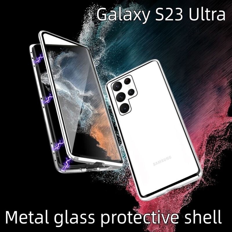 Samsung S25u マグネティックキングメタル携帯電話ケース GalaxyS24U 両面ガラスオールインクルーシブ S22PS 磁気吸引に適しています。|undefined