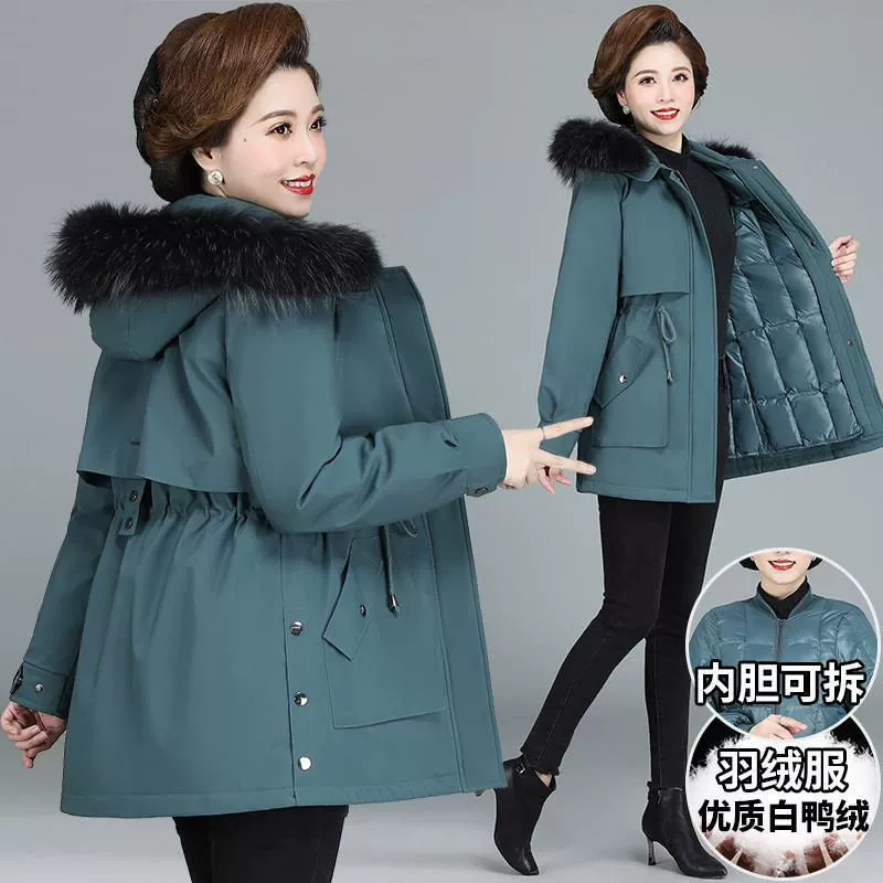 Модные женские пуховики для женщин среднего и пожилого возраста 2024 года, новые модели для мам 40 и 50 лет, осенне-зимние, съемные вставки.