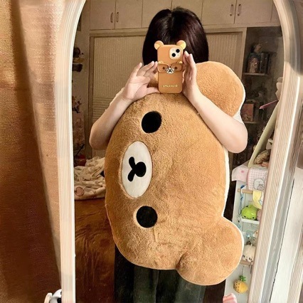 Rilakkuma Pillow with Zipper, Cushion, Dormitory Plush Toy Wholesale, Dropshipping, In-Stock Mixed Batch, Popular Online Toy