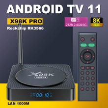 �羳X98K PRO�W�j�C픺�RK3566wifi��׿11�ҕ��8K����tv box