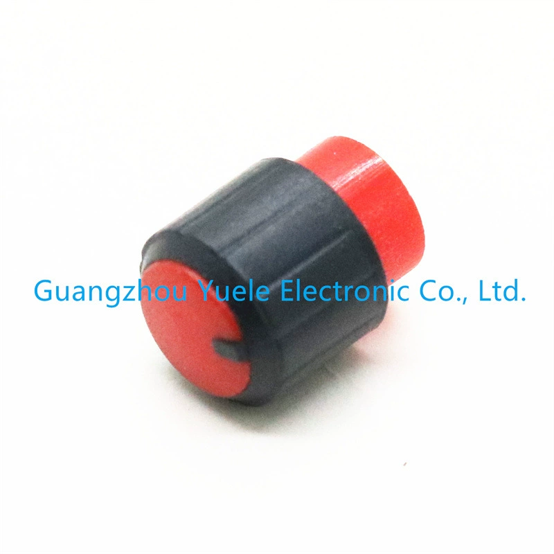 10x13mm выпуклый вал среднего вала двухцветный пластиковый ручка вала 6mm потенциометр регулятор скорости колпачок