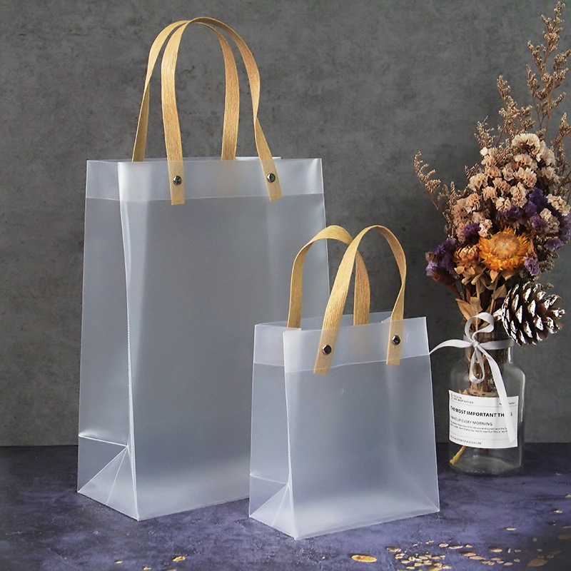 磨砂半透明DIY香薰蠟燭純色乾花香薰伴手禮物塑料禮品包裝手提袋