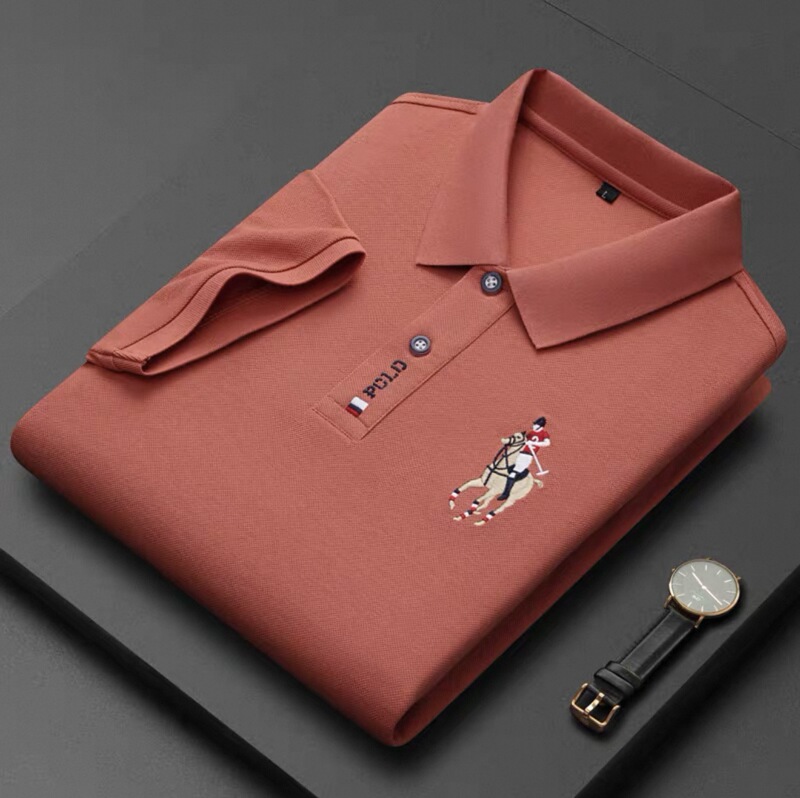 High-End Foreign Trade Embroidered Polo Shirt, New Stylish and Trendy Short-Sleeve Summer T-Shirt for Young and Middle-Aged, Versatile