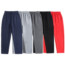 2025男女童裤中大童儿童装浅灰深蓝色运动裤小学生纯棉校裤校服裤