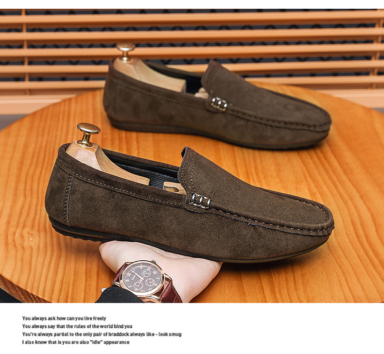 Neue Beanie Schuhe Herren Trend Wildleder Slipper alles mit Loafers_voghion.com