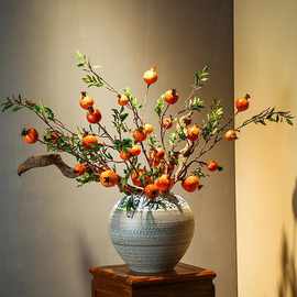 新中式复古陶瓷花瓶摆件客厅插花禅意办公室入户玄关家居装饰品