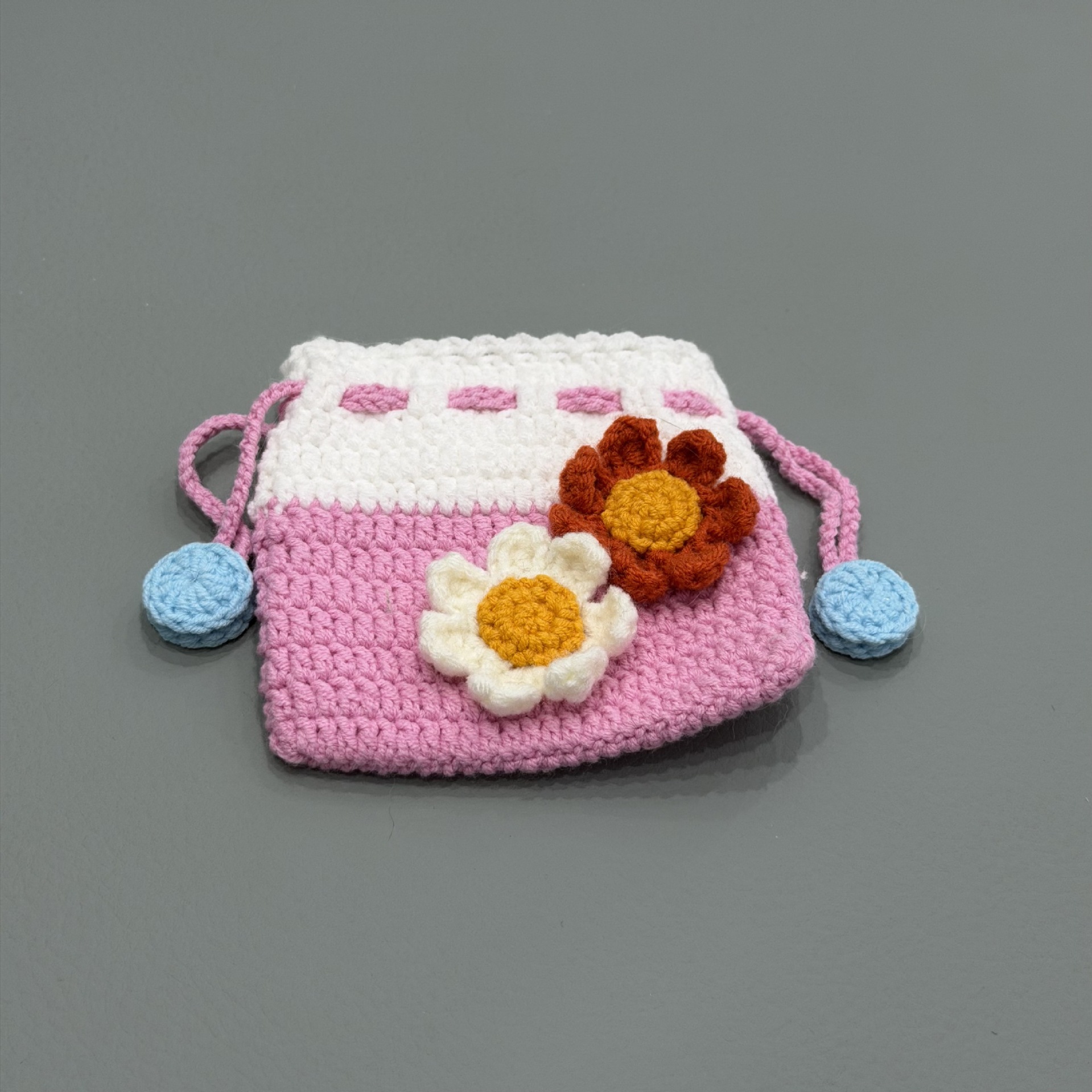 Bolsa de polvo blanco flor de naranja blanca 9x9,5cm