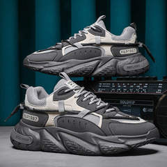2023 New Men's Shoes Spring Sports Shoes Korean Style Casual Breathable Heel-lifting Father's Shoes Trendy Running Shoes Wholesale