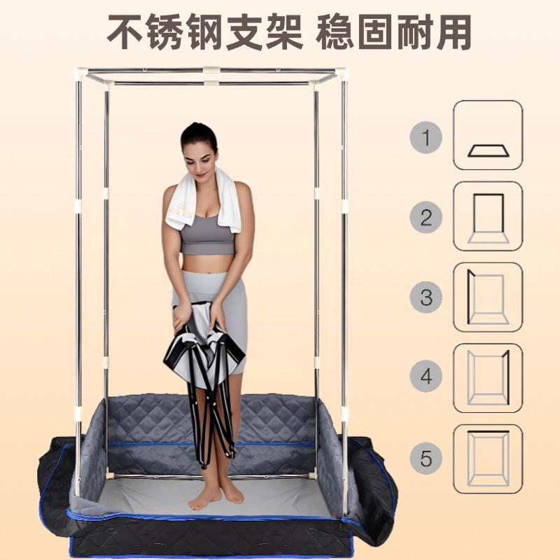 Caja de vapor de sudor soporte doméstico portátil sala de sauna de cuerpo entero máquina de vapor de sudor sala de vapor caja de sauna de vapor nuevo producto