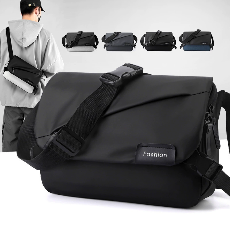 Мужская грудная сумка 2024 новая модная повседневная сумка на плечо большой емкости многофункциональная нейлонговая сумка для мальчиков оптом