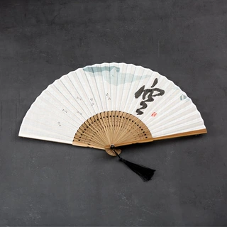 中国风女式折扇随身便携 水墨汉服小扇子夏季日式和风折叠扇