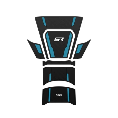 Motorcycle pedals, Tank Sticker, Body Protection Sticker - tracer-green-fuel-tank-sticker