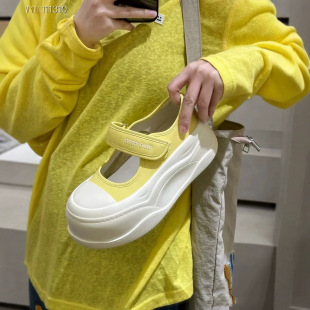 Ultra-light bottom Velcro All-match Mary Jane Casual Shoes Women's 2025 Spring New Foot-showing Small Thick-soled Comfortable Trendy Shoes