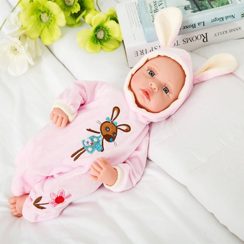 Realistic smart plush rag doll from soft rubber