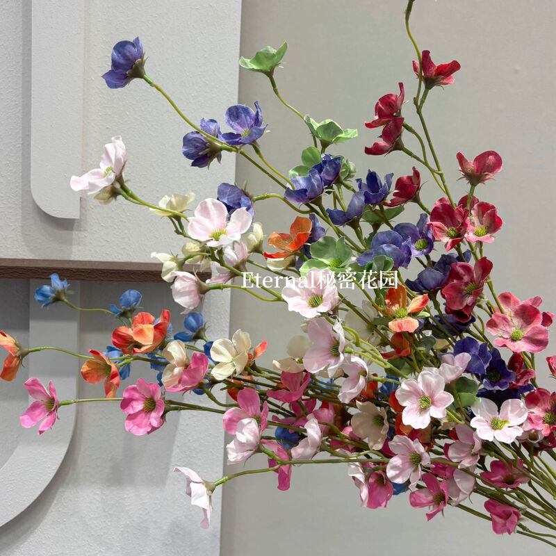 造花、ベゴニア、高級シルクフラワー、万里の香り、リンゴの花、ハイラインフラワーアレンジメント、結婚式ホール卸売|undefined