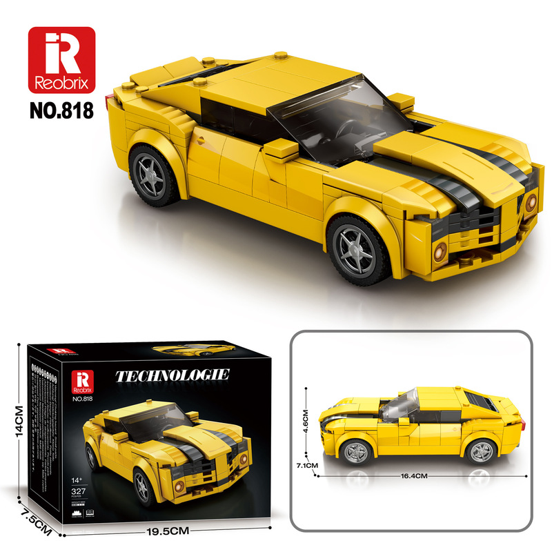 Reobrix672-828 ビルディングブロック 8 グリッド車スーパーカーモデル装飾品子供用手組み立ておもちゃクロスボーダー|undefined