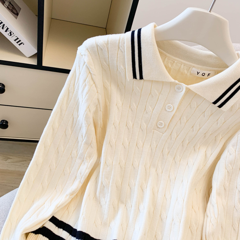 Damen Strickpullover Mit Polokragen Für Den Lässigen Herbst-look_voghion.com
