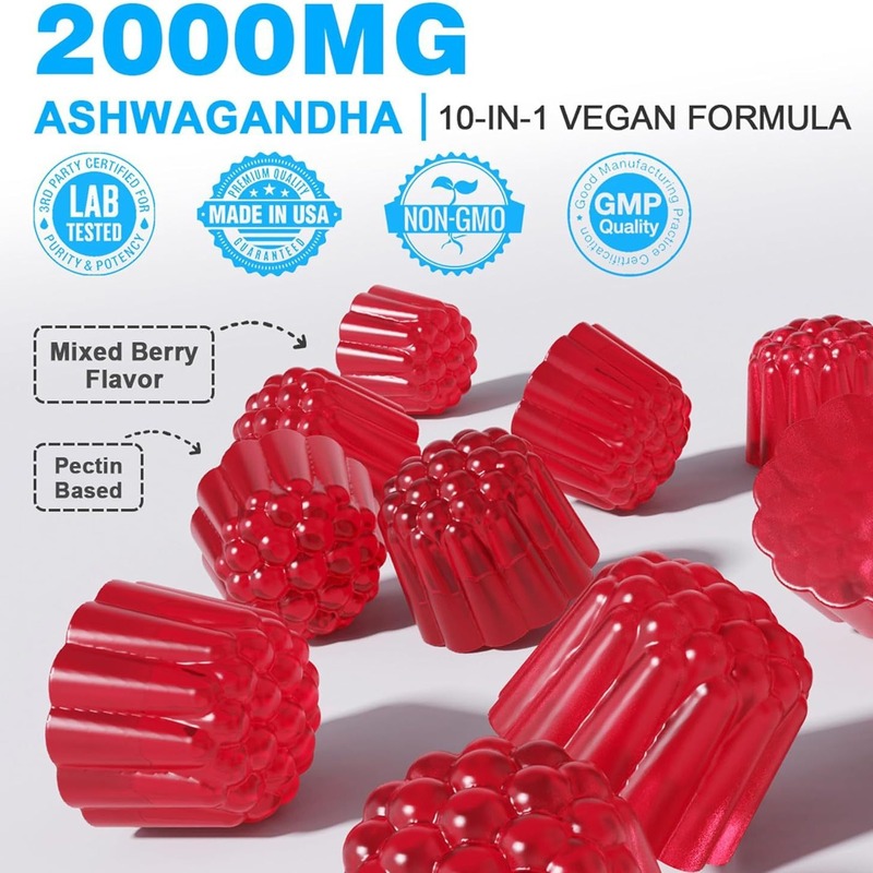 外国貿易の熱い販売の天然植物の南アフリカの酔ったナスのエキスのAshwagandha GummiesのメーカーはOEMを貼ります。|undefined