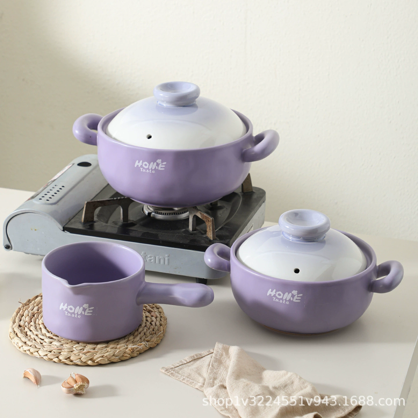 Керамическая кастрюля ручной работы в кремовом стиле, устойчивая к высоким температурам газовая плита, специальная кастрюля для тушения, бытовой глиняный горшок, рисовый тушёный суп, газовая кастрюля для тушения