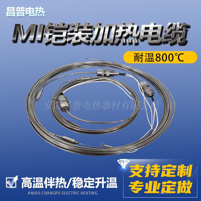 Changpu Manufacturer Mineral Insulated MI Heating Cable 316 Armored Stainless Steel Heat Tracing Bel