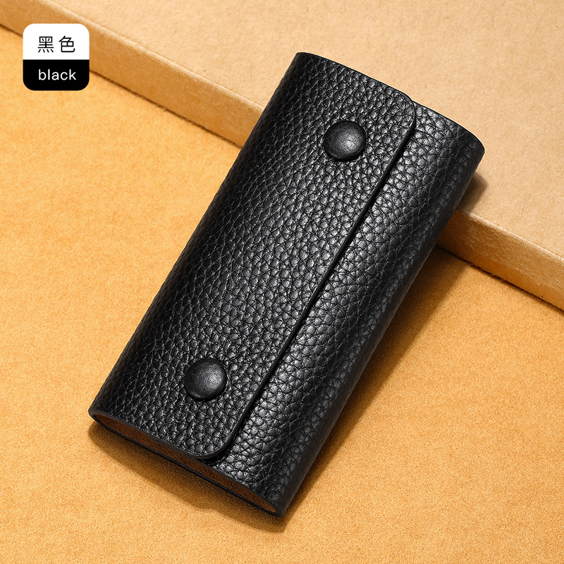 Mini – New Leather Static Rod/Key Bag - black