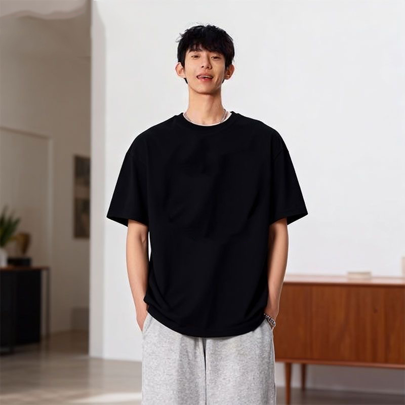 Comercio exterior explosión impresa camiseta de manga corta letras creativas para hombres y mujeres W diseño pareja camiseta de verano suelta camiseta mujer