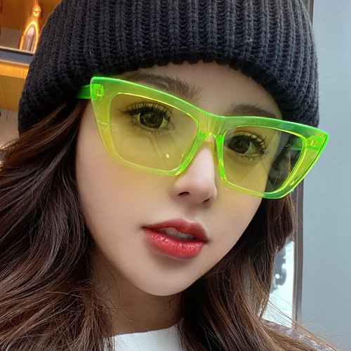 2024 New European and American Polygonal Jelly Color Sunglasses Men's Cross-border Foreign Trade Trendy Selfie Glasses Women's Sunglasses