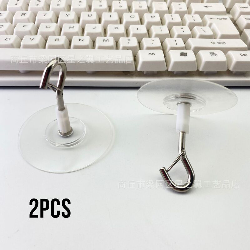 Round Thickened Ceiling Hooks, No-Trace, No-Drill, Self-Adhesive Hooks for Hanging Balloons, Ribbons, and Decorations