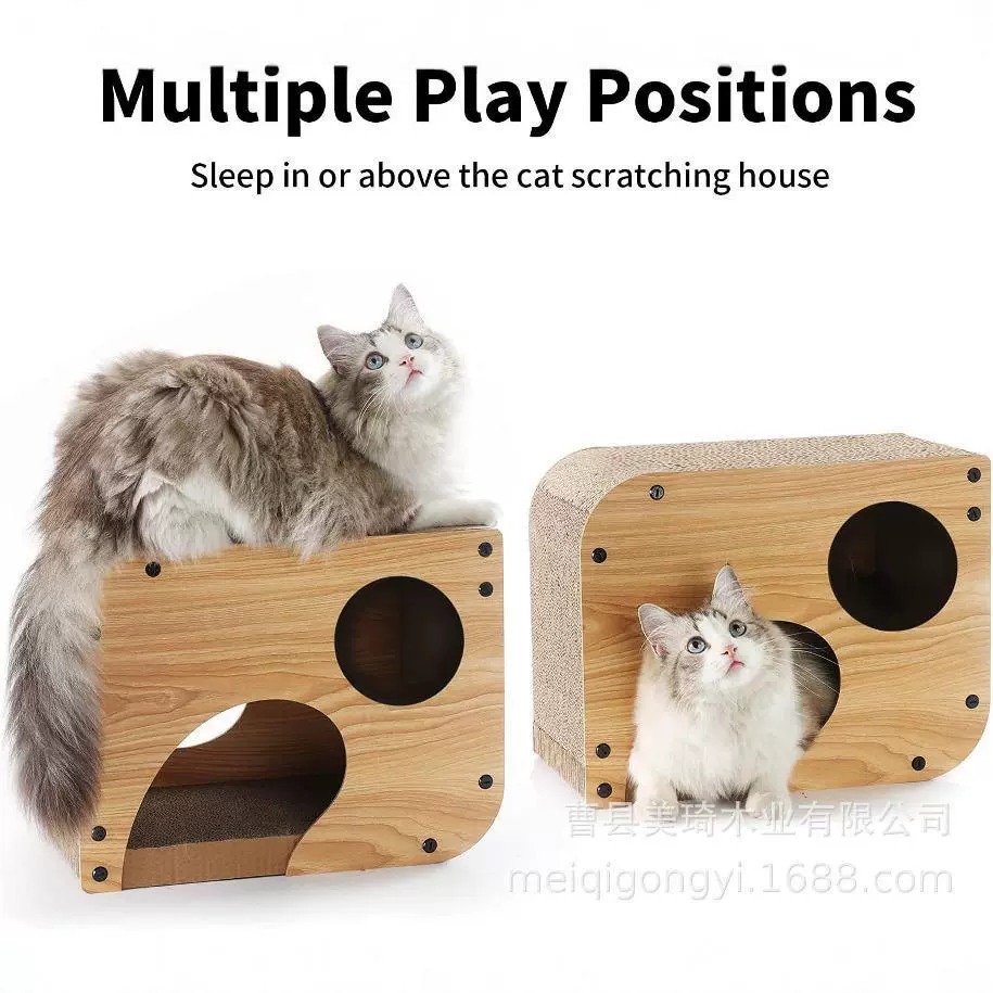 Деревянные мяу лаундж кошачий сцепление оптом дерево отверстие вертикальный кошачий игрушка шале принадлежности для животных Вилла