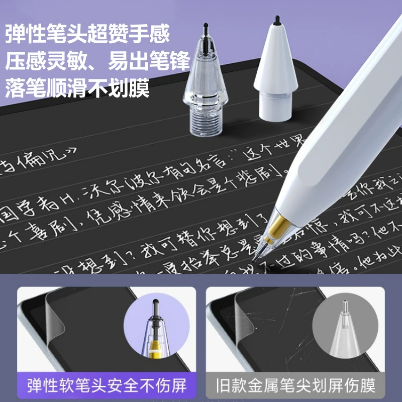 Совместимо с кончиком Apple Pencil 2-го поколения и стилусом Show iPad для антискольжения, демпфирования, бесшумности