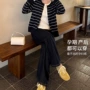 秋季孕妇休闲抽绳阔腿裤