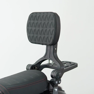 Tr300 Plus Version Matte Black: Motorcycle bumper - tianpeng-t01-cnc-aluminum-alloy-folding-black-backrest-tail-rack