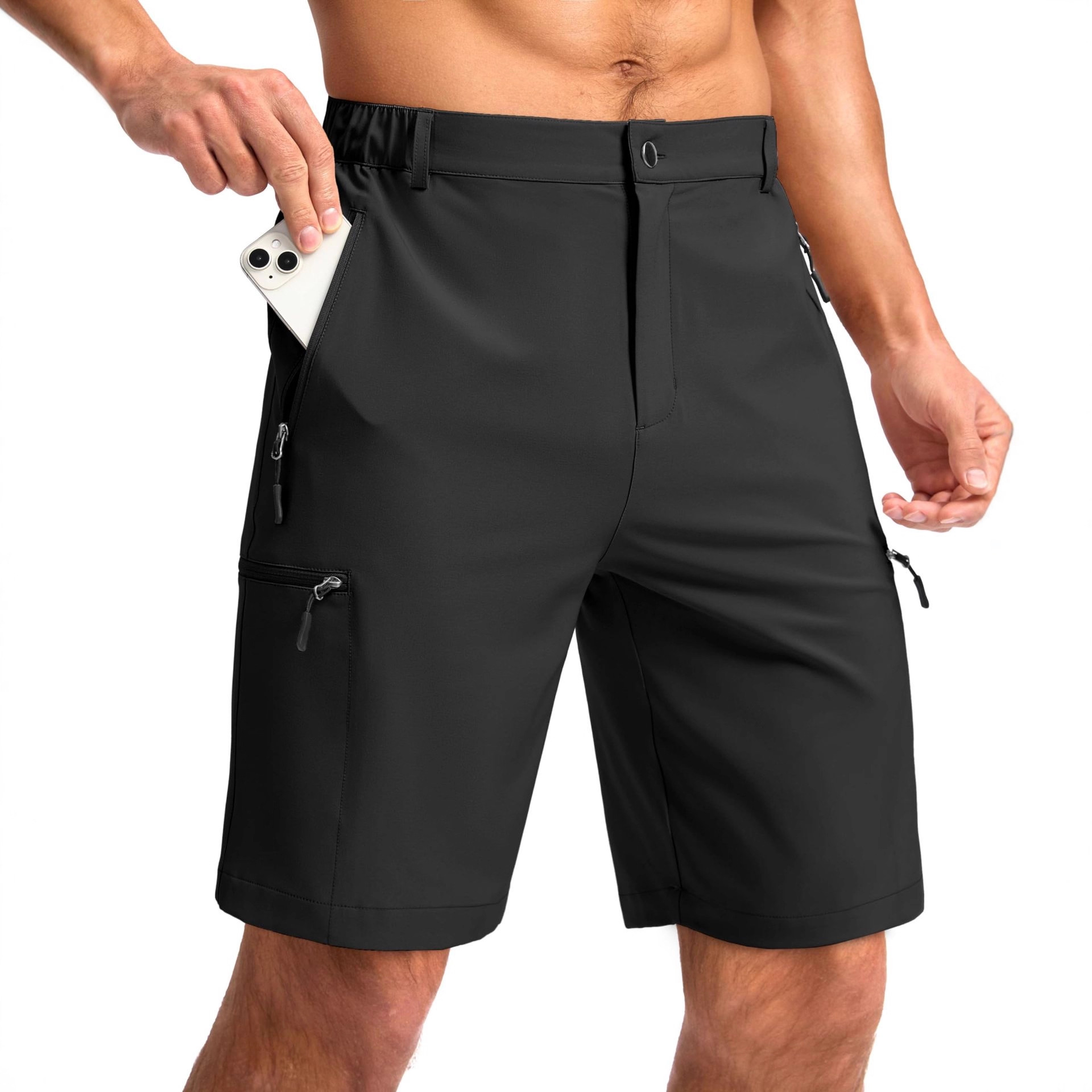 Amazon's New Hot-Selling Men's Quick-Drying Breathable Outdoor Sports Workwear Casual Shorts Multi-Pocket Zipper Shorts