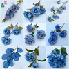 24 years of haze blue wedding decoration fake flower hotel photography flower wall flower arrangement welcome area