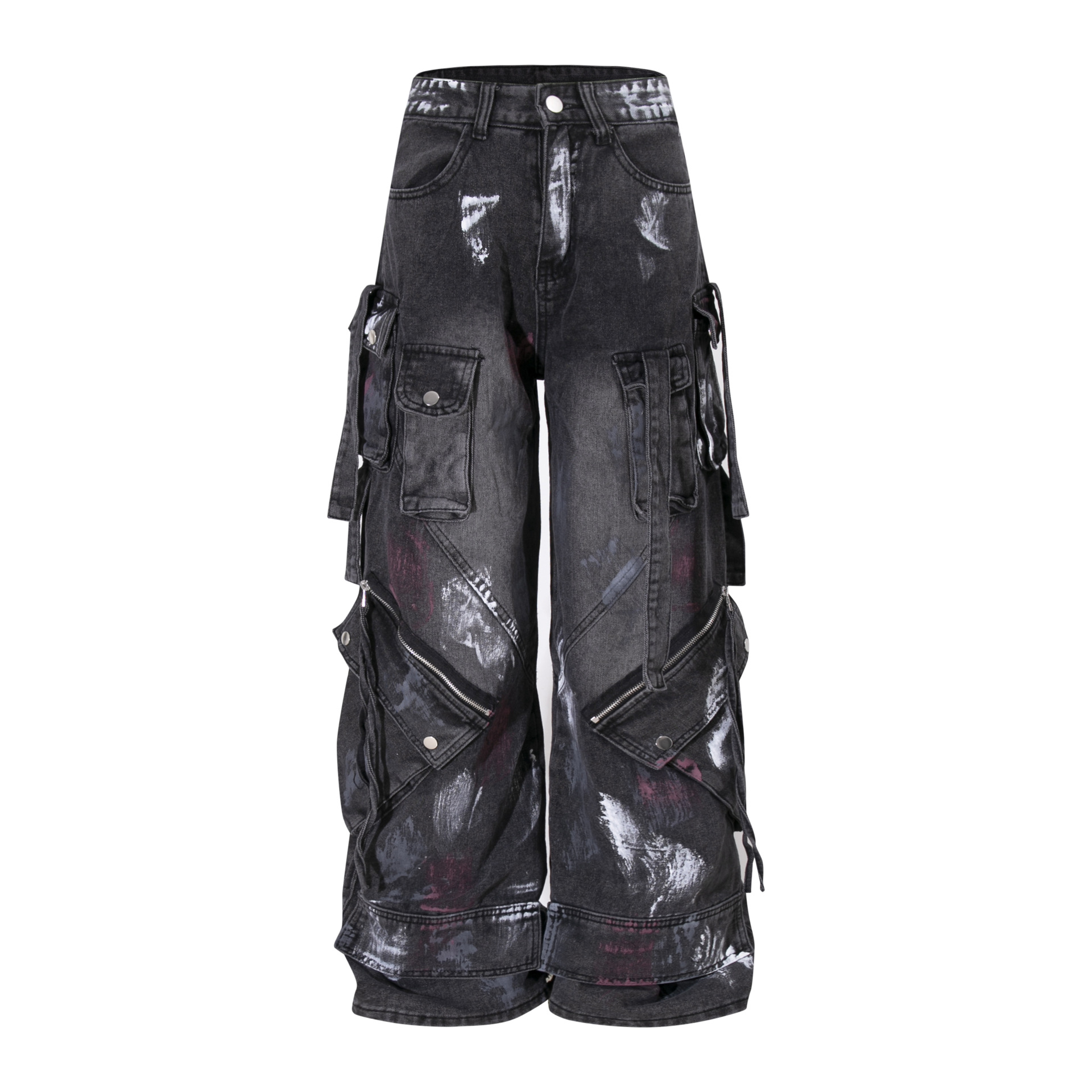 American Retro Distressed Flared Jeans Trendy Brand Cool Street Pants Cleanfit Wasteland Style Cargo Pants