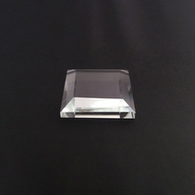 5cm透明镜片四方透明有机玻璃钢化片 五台面50mm玻璃磨斜边加厚