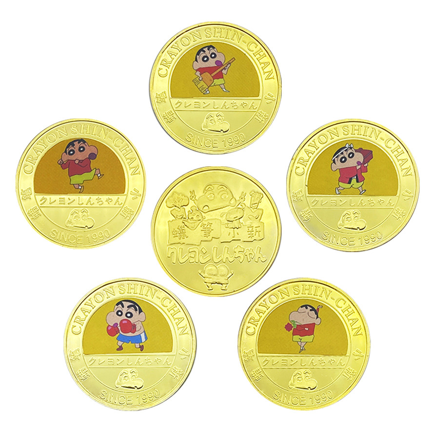 Lápiz de animación pequeño nuevo alrededor de doce monedas conmemorativas de pintura metálica coleccionable insignia puede ser aprobado