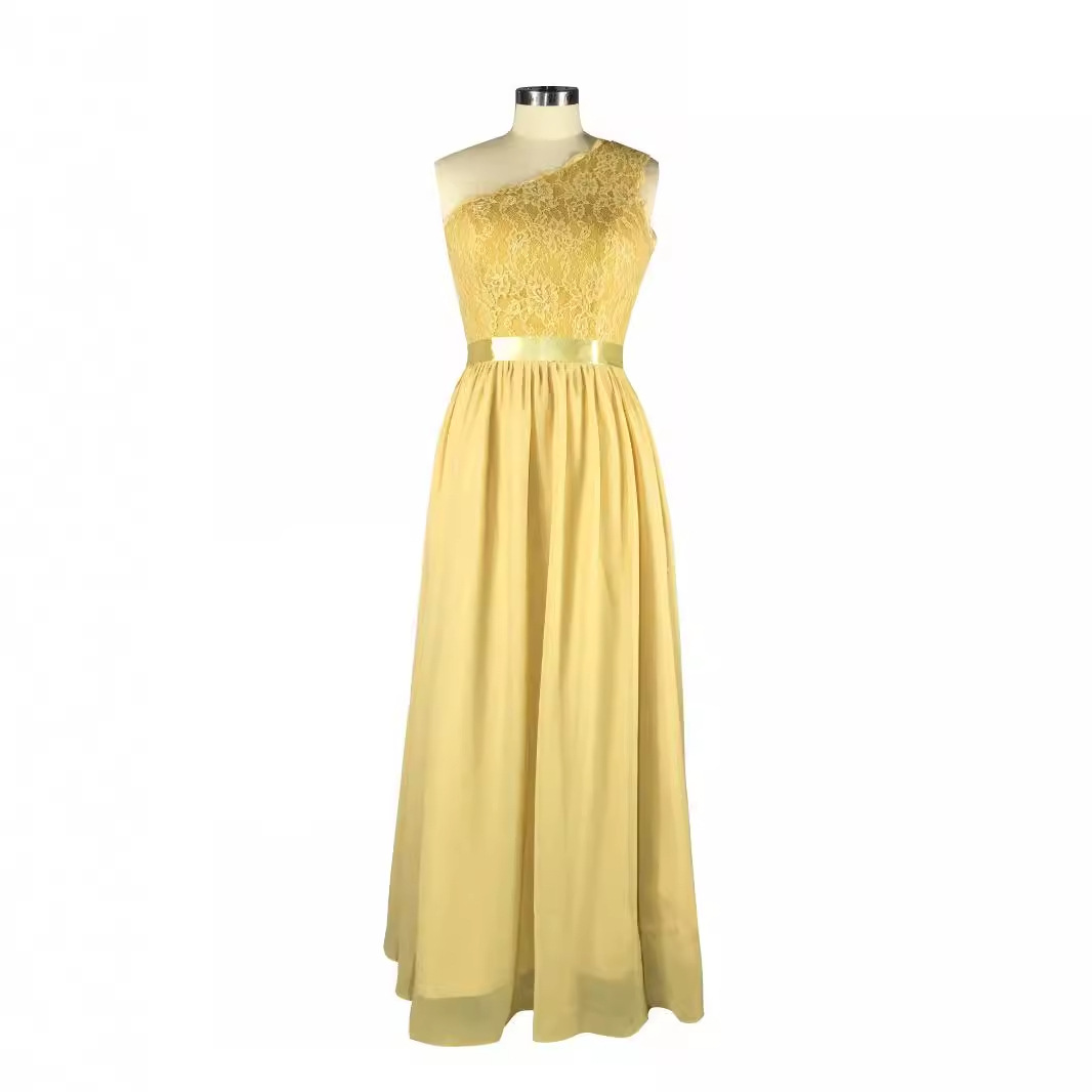 Evening dress wholesale one-shoulder chiffon high-end export…