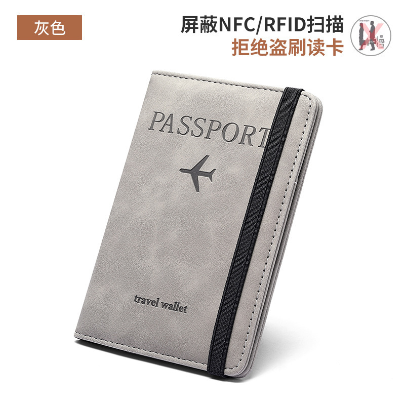 新品RFIDパスポートバッグ本革質感多機能財布チケットクリップパスポート書類財布収納バッグ男女|undefined
