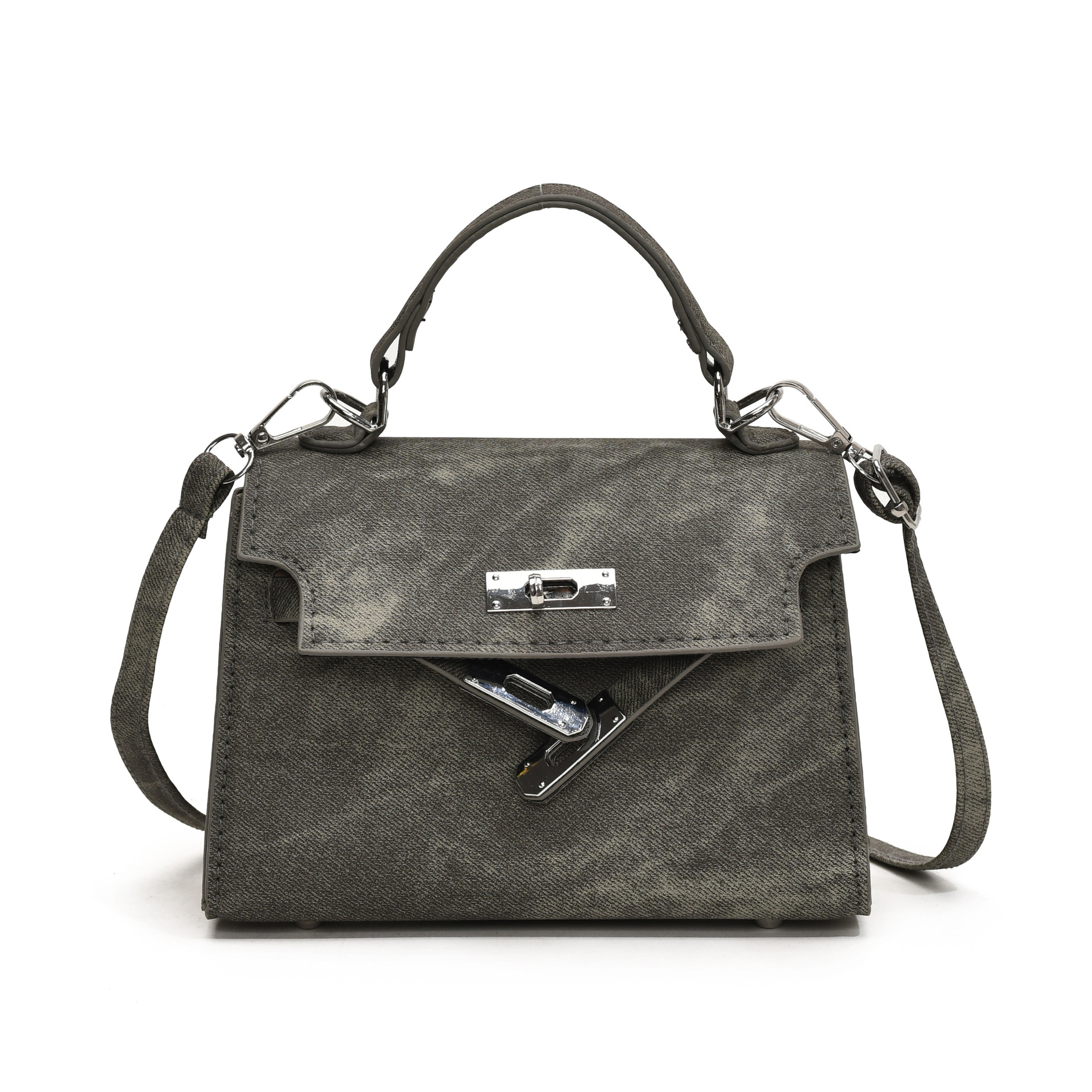 Bolsos de textura de moda bolsos de mujer 2024 otoño e invierno nuevo estilo retro esmerilado diseño de nicho bolso de mensajero de un solo hombro