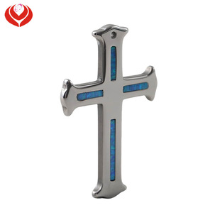 Creative New Cross Tungsten Steel Inlaid Acetate Piece Pendant Accessories Handmade Necklace Fashionable Men's and Women's Jewelry