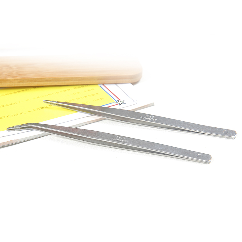✅镊子尖头弯镊子加厚直镊子不锈钢弯头镊子缝纫夹线头维修工具
