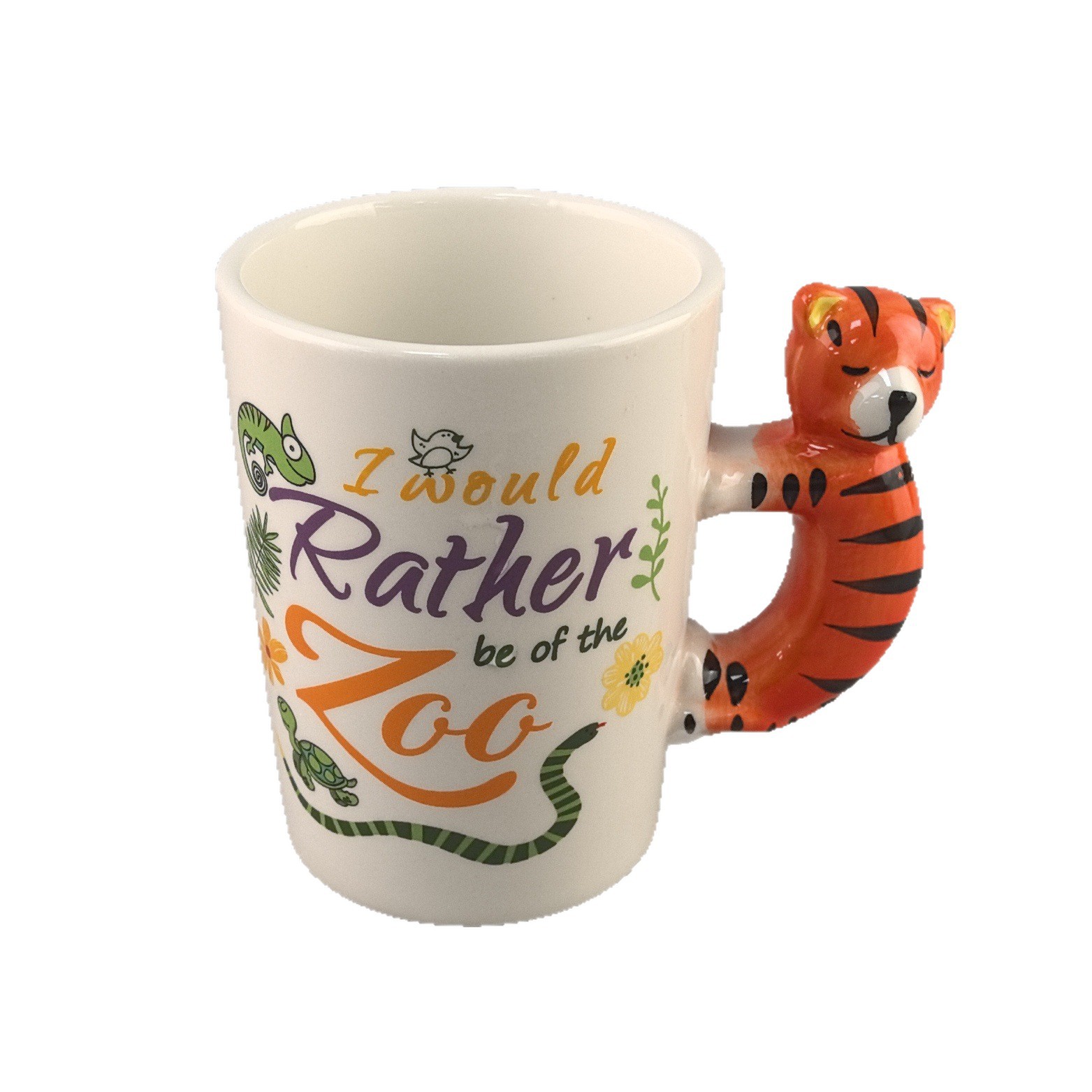 Inventario creativo de cerámica adorable tigre pequeño taza de cerámica de animación taza de cerámica de oficina