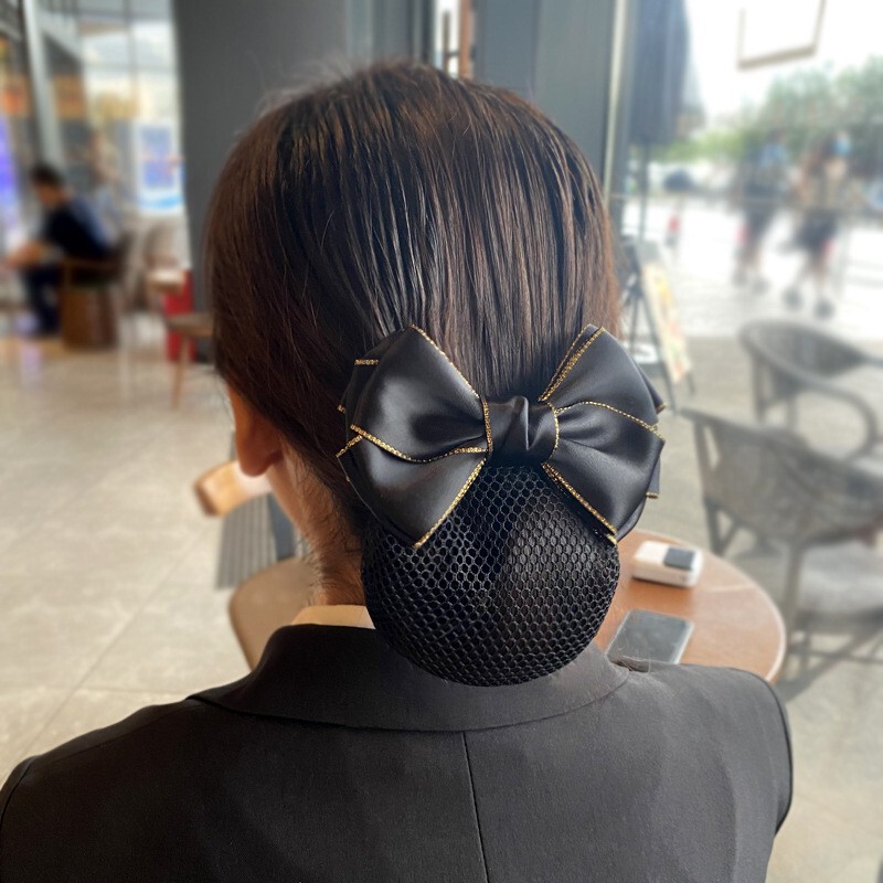 酒店服务员头花女职业韩版电信移动空姐护士银行发网盘发网兜头饰|undefined