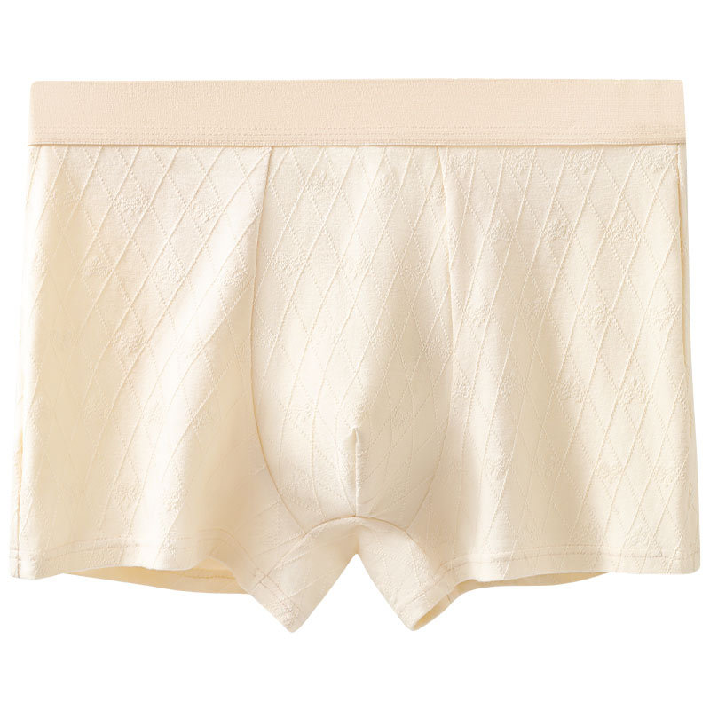 Ropa interior de hombre pantalones de cuatro esquinas antibacterianos de algodón puro jacquard pantalones cortos bóxer transpirables para hombre cabeza ropa interior fina de verano para niños