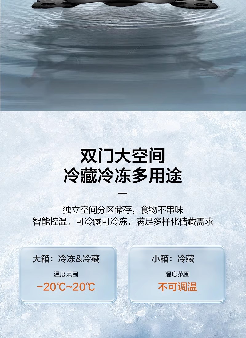 Midea Car Refrigerator 12V/24V Car Home Dual-Purpose Refrigeration and Refrigeration Car Large Truck Refrigerator Cl-44Dma