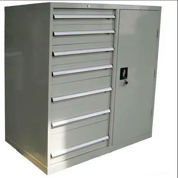 重型车间工具柜金属抽屉工具柜天津厂家直供工具柜工具车左抽右门